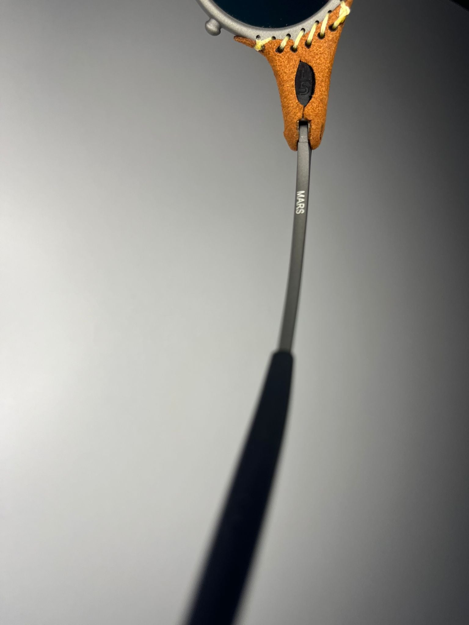 SteamPunk- Titanium/Leather Frame- Ruby Lenses- Polarized