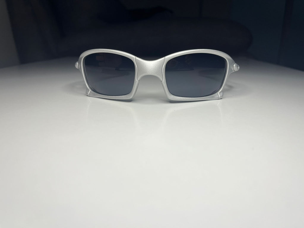 Navigator- Off White Metal Frames- Black Iridium Lenses Polarized