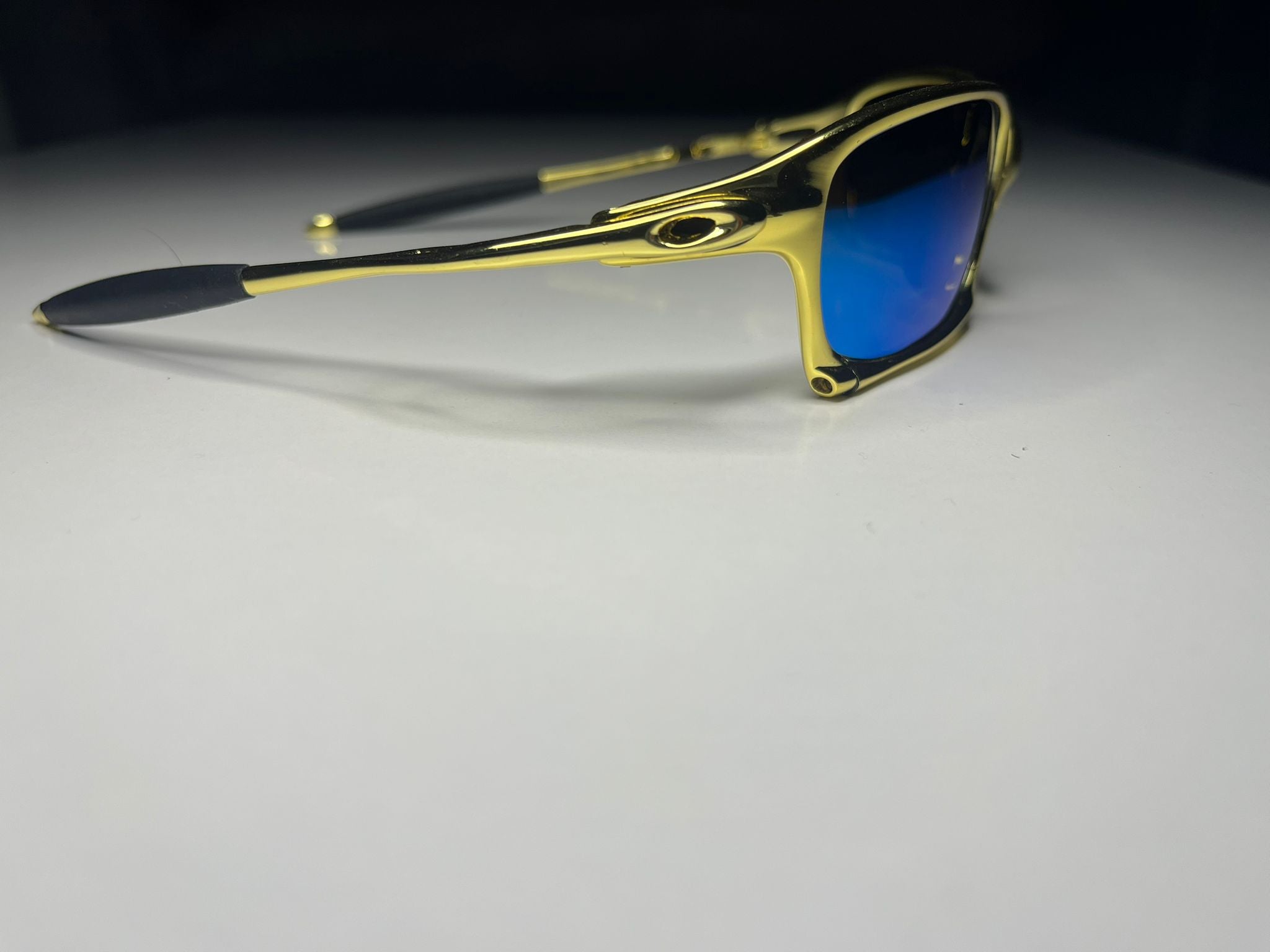 Navigator- 24K Gold Frames- Metallic Blue Lenses Polarized