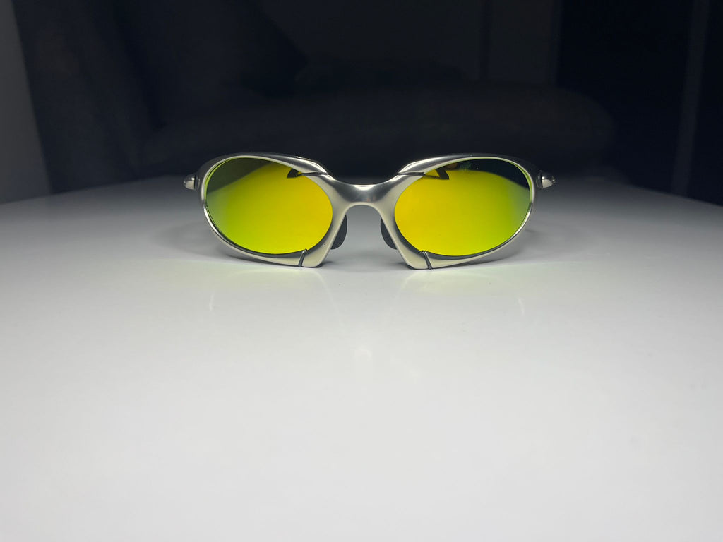 Predator- Silver Frames - Yellow Green Lenses Polarized