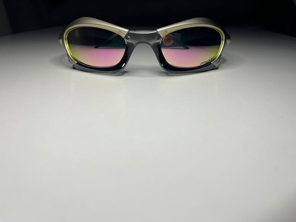 Vortex- Titanium Polished Black Frames- Metallic Yellow Pink Lenses- Polarized
