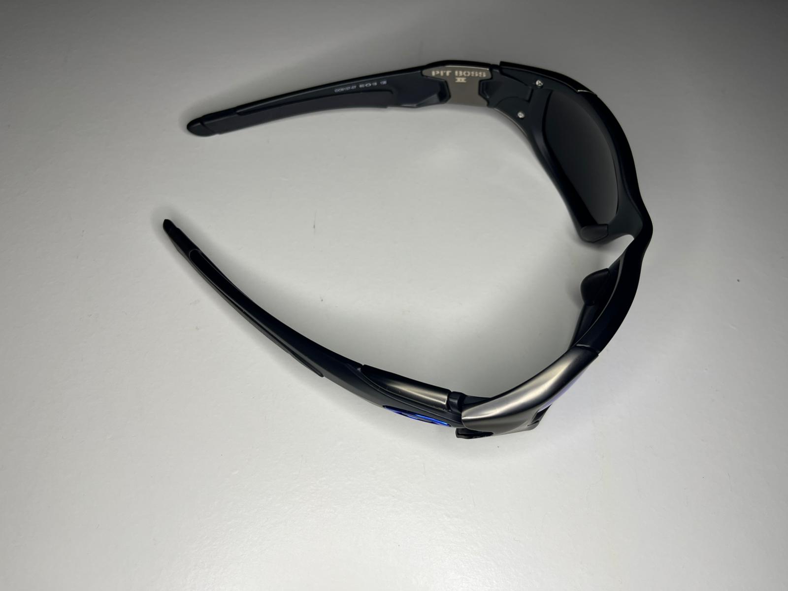 K9- Matte Black Frames- Metallic Blue Lenses- Polarized