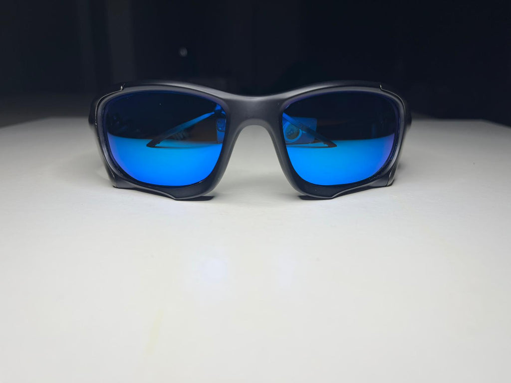 K9- Matte Black Gunmetal Frames- Azure Lite Blue Lenses-Polarized