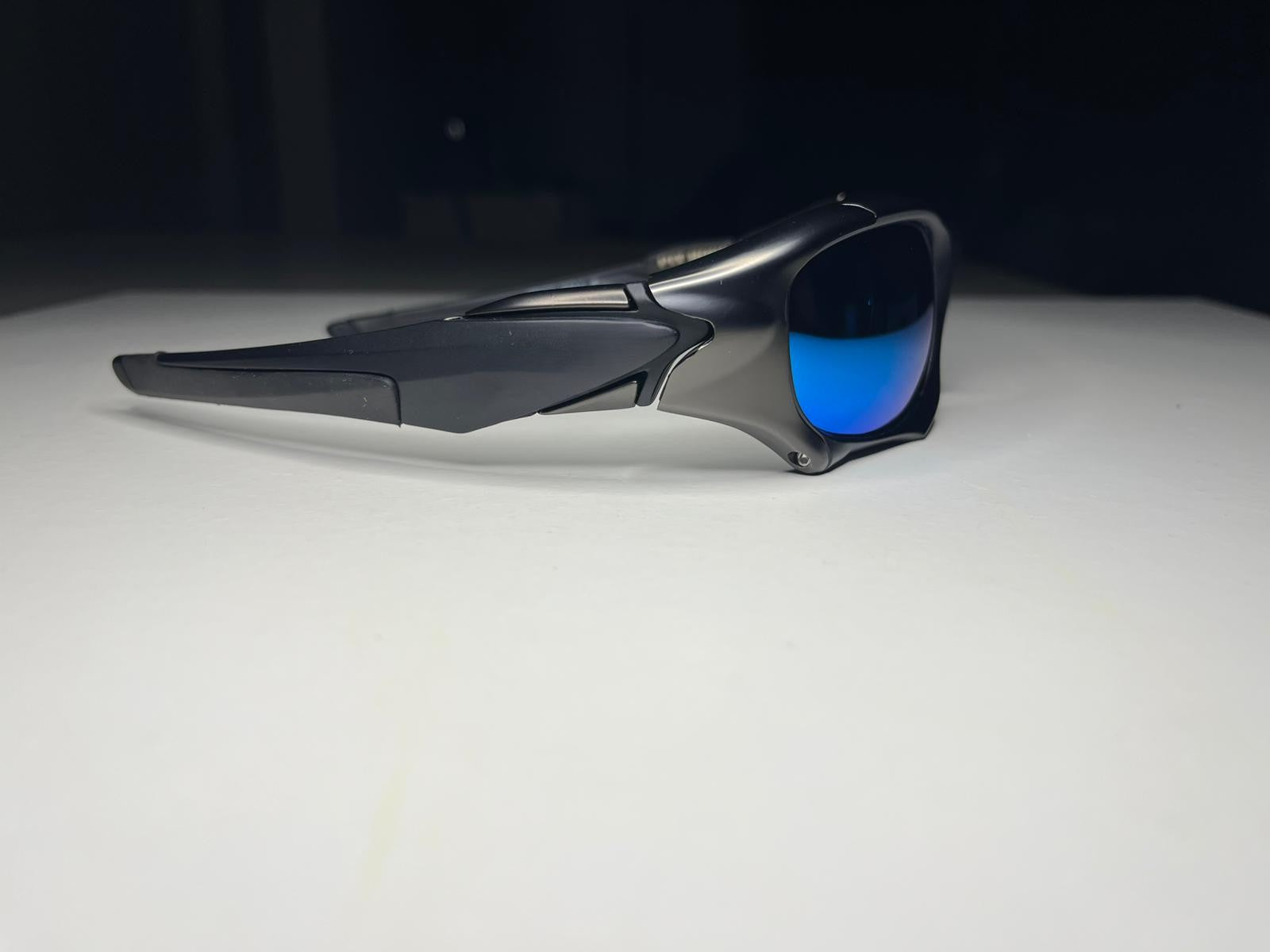 K9- Matte Black Gunmetal Frames- Azure Lite Blue Lenses-Polarized