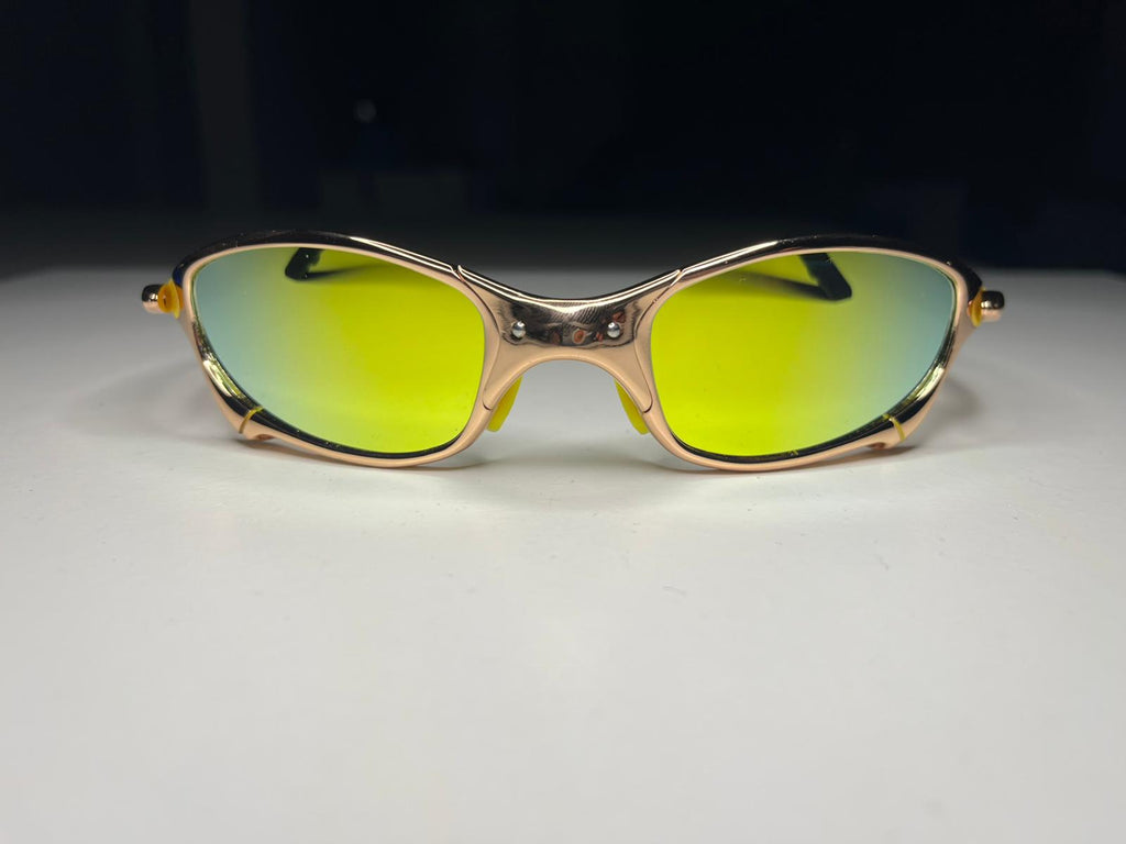 Resolute- Metallic Bronze Frames- Yellow Rubbers- Metallic Yellow Green Lenses- Polarized