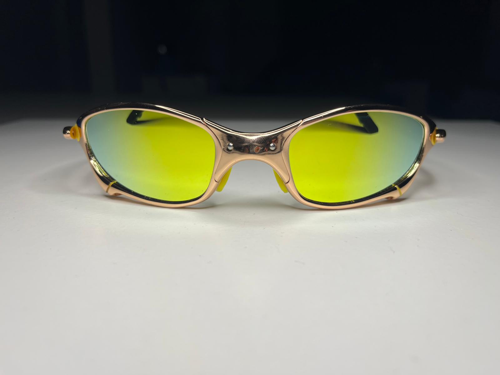 Resolute- Metallic Bronze Frames- Yellow Rubbers- Metallic Yellow Green Lenses- Polarized