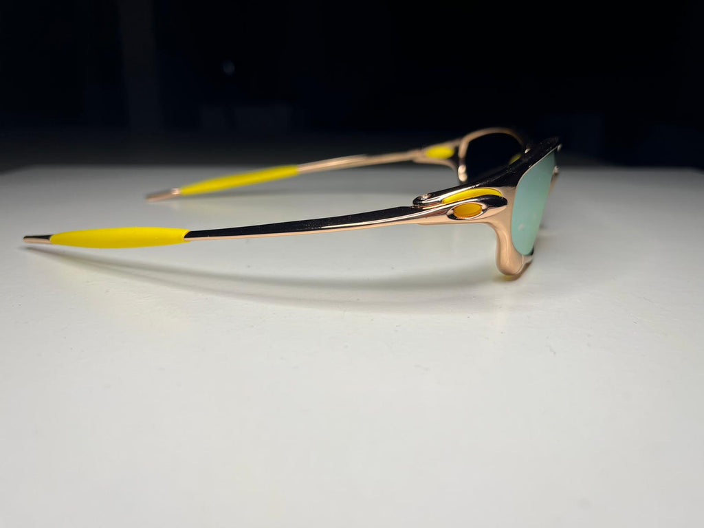 Resolute- Metallic Bronze Frames- Yellow Rubbers- Metallic Yellow Green Lenses- Polarized