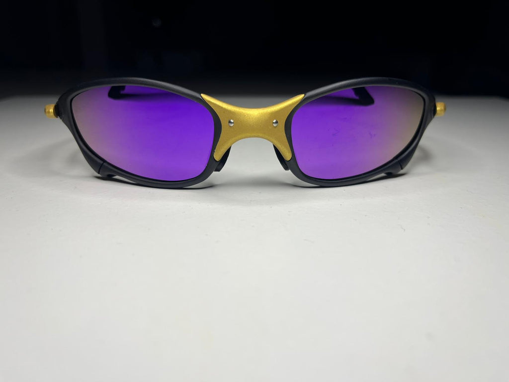 Resolute- Matte Black and 24K Gold Frames- Metallic Purple Lenses- Polarized